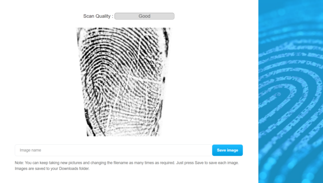 IdencyScan fingerprint image