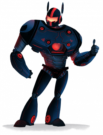 Image: Malwarebytes robot character